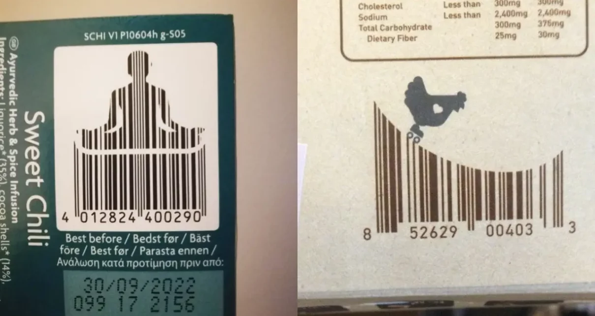 7 Foto Desain Barcode Kemasan Ini Super Kreatif, Anti Mainstream